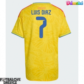 Kolumbie Luis Diaz #7 Dámské Domácí Dres MS 2026 Krátký Rukáv